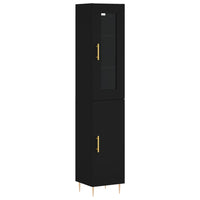 Credenza Nera 34,5x34x180 cm in Legno Multistrato 3199162