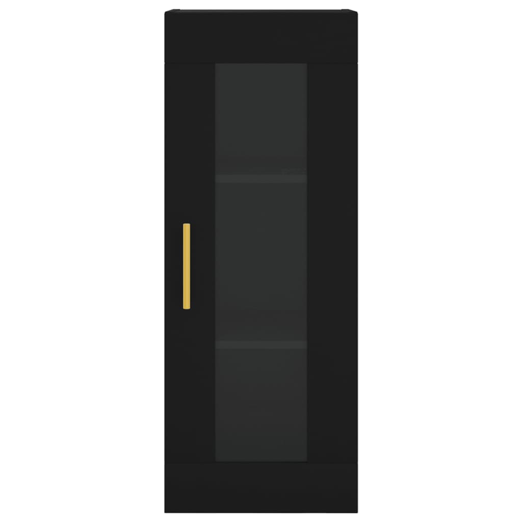 Credenza Nera 34,5x34x180 cm in Legno Multistrato 3199162