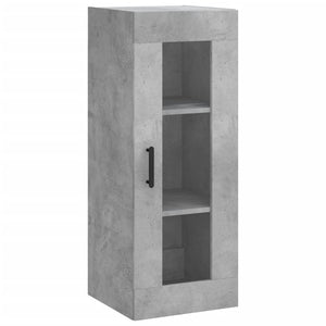 Credenza Grigio Cemento 34,5x34x180 cm in Legno Multistrato