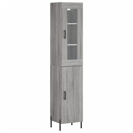 Credenza cassettiera cassettiera mobile contenitore organizer cucina soggiorno soggiorno alto Sonoma 34,5 x 34 x 180 cm pannelli compositi grigio 02_0035259