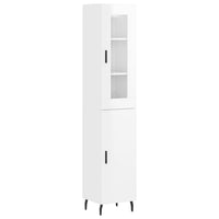 Credenza 34,5x34x180 cm in Legno Multistrato Bianco Lucido 3199187