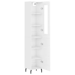Credenza 34,5x34x180 cm in Legno Multistrato Bianco Lucido 3199187