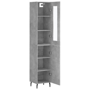 Credenza cassettiera mobile contenitore organizer cucina soggiorno salotto alto 345 x 34 x 180 cm legno ingegnerizzato grigio 02_0034278