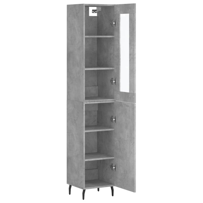 Credenza cassettiera mobile contenitore organizer cucina soggiorno salotto alto 345 x 34 x 180 cm legno ingegnerizzato grigio 02_0034278
