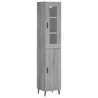 Credenza-Buffet-Armadio da cucina Grigio Sonoma 34,5x34x180 cm in Legno Multistrato 281515