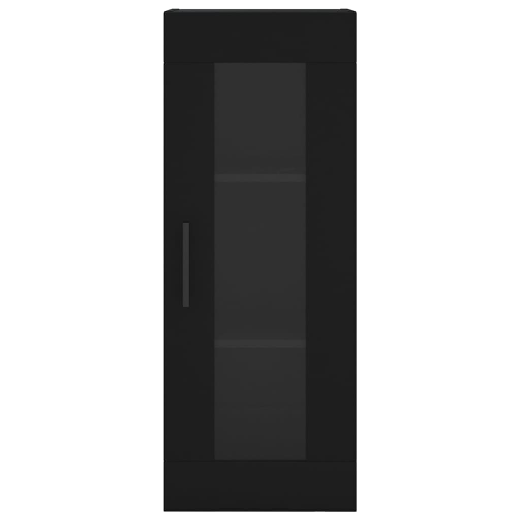 Credenza Nera 34,5x34x180 cm in Legno Multistrato 3199194