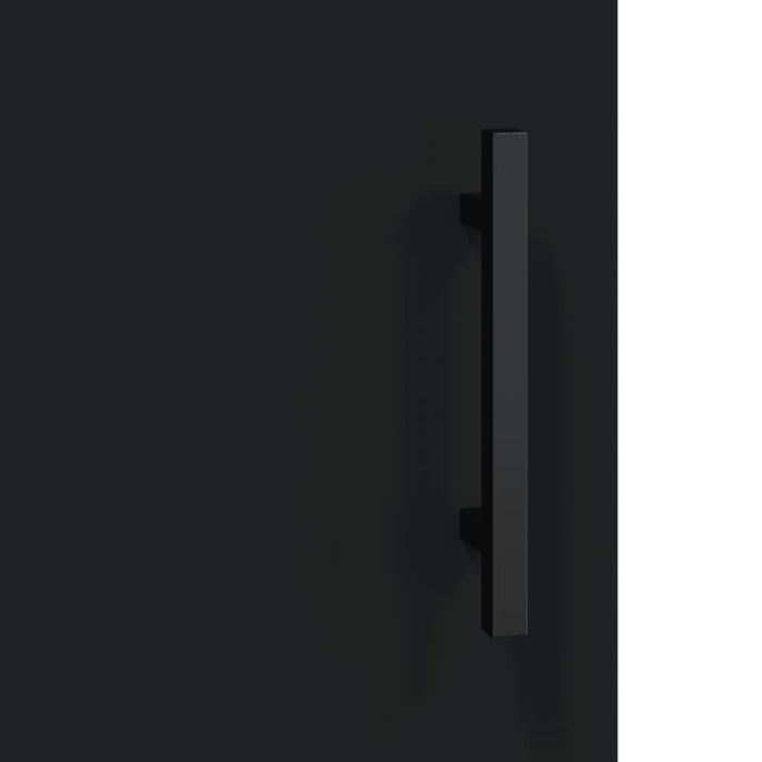 Credenza Nera 34,5x34x180 cm in Legno Multistrato 3199194