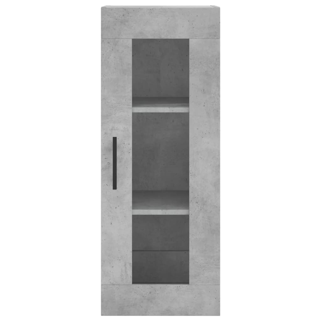 vidaXL Credenza Grigio Cemento 34,5x34x180 cm in Legno Multistrato