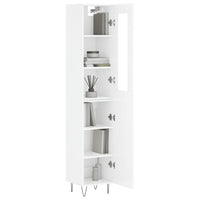 Credenza 34,5x34x180 cm in Legno Multistrato Bianco Lucido 3199203