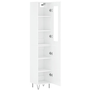 Credenza 34,5x34x180 cm in Legno Multistrato Bianco Lucido 3199203