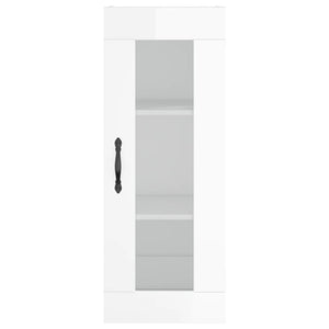 Credenza 34,5x34x180 cm in Legno Multistrato Bianco Lucido 3199203