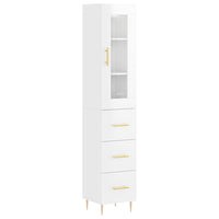 Credenza 34,5x34x180 cm in Legno Multistrato Bianco Lucidocod mxl 126012