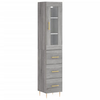 Credenza Grigio Sonoma 34,5x34x180 cm in Legno Multistratocod mxl 126009