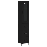 Credenza Nera 34,5x34x180 cm in Legno Multistratocod mxl 104241