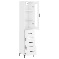 Credenza 34,5x34x180 cm in Legno Multistrato Bianco Lucido 3199235