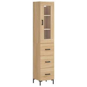 Credenza Rovere Sonoma 34,5x34x180 cm in Legno Multistrato 3199236