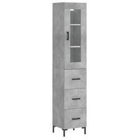 Credenza Grigio Cemento 34,5x34x180 cm in Legno Multistratocod mxl 78061