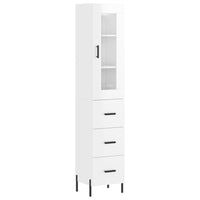 Credenza 34,5x34x180 cm in Legno Multistrato Bianco Lucidocod mxl 102029