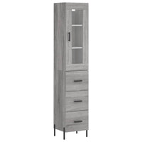 Credenza Grigio Sonoma 34,5x34x180 cm in Legno Multistrato 3199247