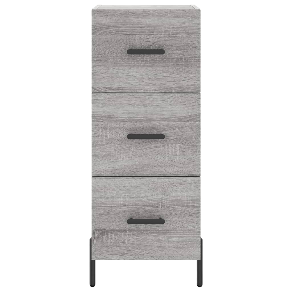 vidaXL Credenza Grigio Sonoma 34,5x34x180 cm in Legno Multistrato