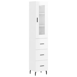 Credenza 34,5x34x180 cm in Legno Multistrato Bianco Lucido 3199251