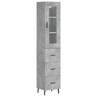 Credenza cassettiera mobile contenitore organizer cucina soggiorno salotto alto 345 x 34 x 180 cm legno ingegnerizzato grigio 02_0034316