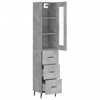 Credenza cassettiera mobile contenitore organizer cucina soggiorno salotto alto 345 x 34 x 180 cm legno ingegnerizzato grigio 02_0034316