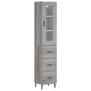 Credenza Grigio Sonoma 34,5x34x180 cm in Legno Multistratocod mxl 102041