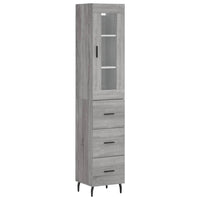 Credenza Grigio Sonoma 34,5x34x180 cm in Legno Multistrato 3199255