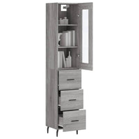 Credenza Grigio Sonoma 34,5x34x180 cm in Legno Multistrato 3199255