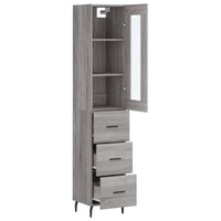 Credenza Grigio Sonoma 34,5x34x180 cm in Legno Multistrato 3199255
