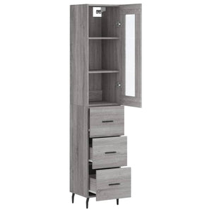 Credenza Grigio Sonoma 34,5x34x180 cm in Legno Multistrato 3199255