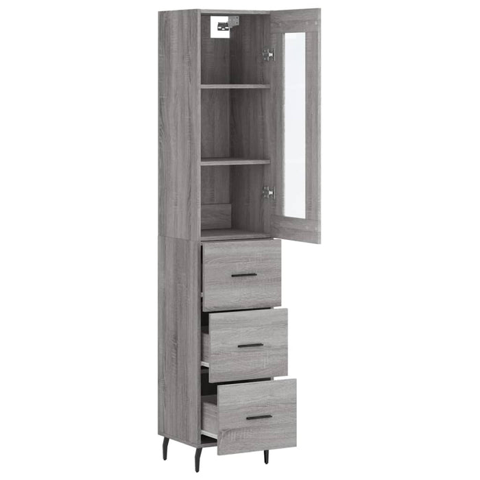 Credenza Grigio Sonoma 34,5x34x180 cm in Legno Multistrato 3199255