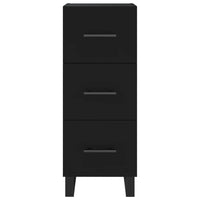 Credenza Nera 34,5x34x180 cm in Legno Multistrato 3199258