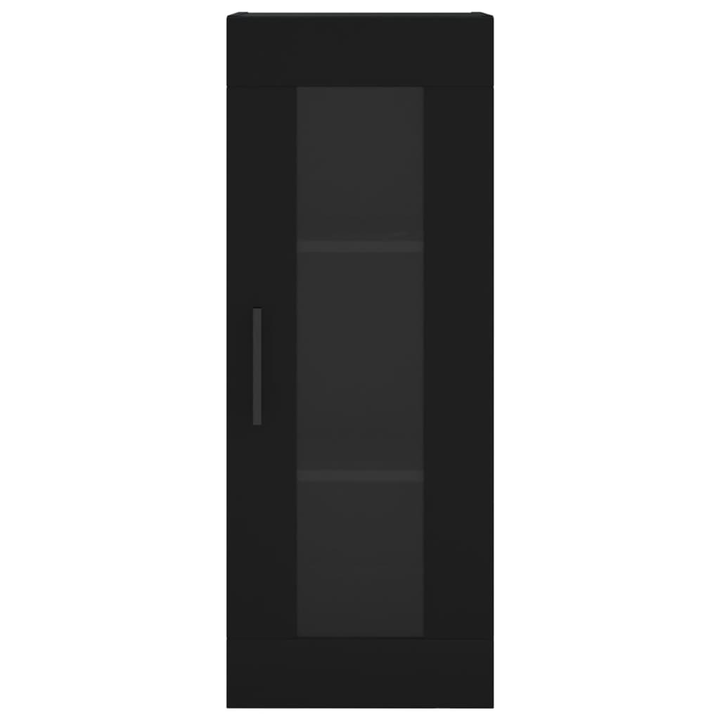 Credenza Nera 34,5x34x180 cm in Legno Multistrato 3199258