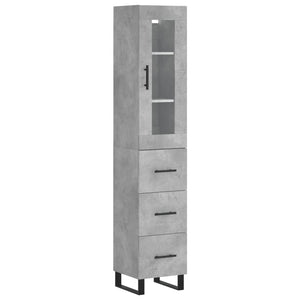 Credenza Grigio Cemento 34,5x34x180 cm in Legno Multistrato 3199261