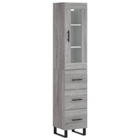 Credenza Grigio Sonoma 34,5x34x180 cm in Legno Multistrato 3199263