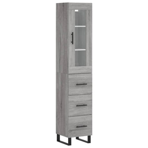 Credenza Grigio Sonoma 34,5x34x180 cm in Legno Multistrato 3199263