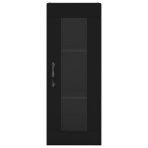 Credenza Nera 34,5x34x180 cm in Legno Multistrato 3199266