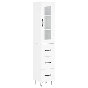 Credenza 34,5x34x180 cm in Legno Multistrato Bianco Lucido 3199267