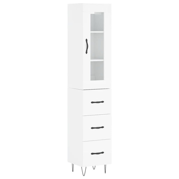 Credenza 34,5x34x180 cm in Legno Multistrato Bianco Lucido 3199267
