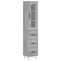 Credenza Grigio Sonoma 34,5x34x180 cm in Legno Multistratocod mxl 131390