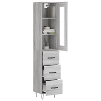 Credenza Grigio Sonoma 34,5x34x180 cm in Legno Multistratocod mxl 131390