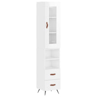 Credenza 34,5x34x180 cm in Legno Multistrato Bianco Lucido 3199275