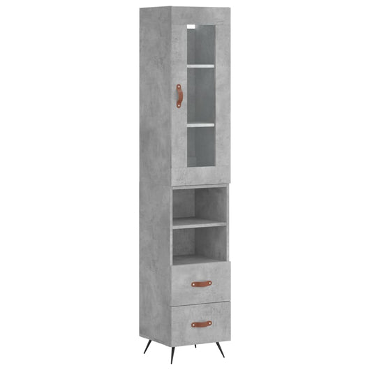Credenza Grigio Cemento 34,5x34x180 cm in Legno Multistrato 3199277