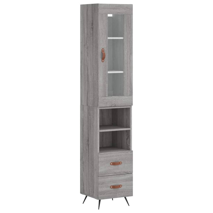 Credenza Grigio Sonoma 34,5x34x180 cm in Legno Multistrato 3199279