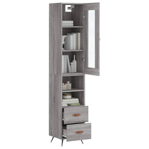 Credenza Grigio Sonoma 34,5x34x180 cm in Legno Multistrato 3199279