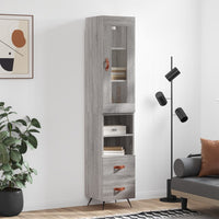 Credenza Grigio Sonoma 34,5x34x180 cm in Legno Multistrato 3199279