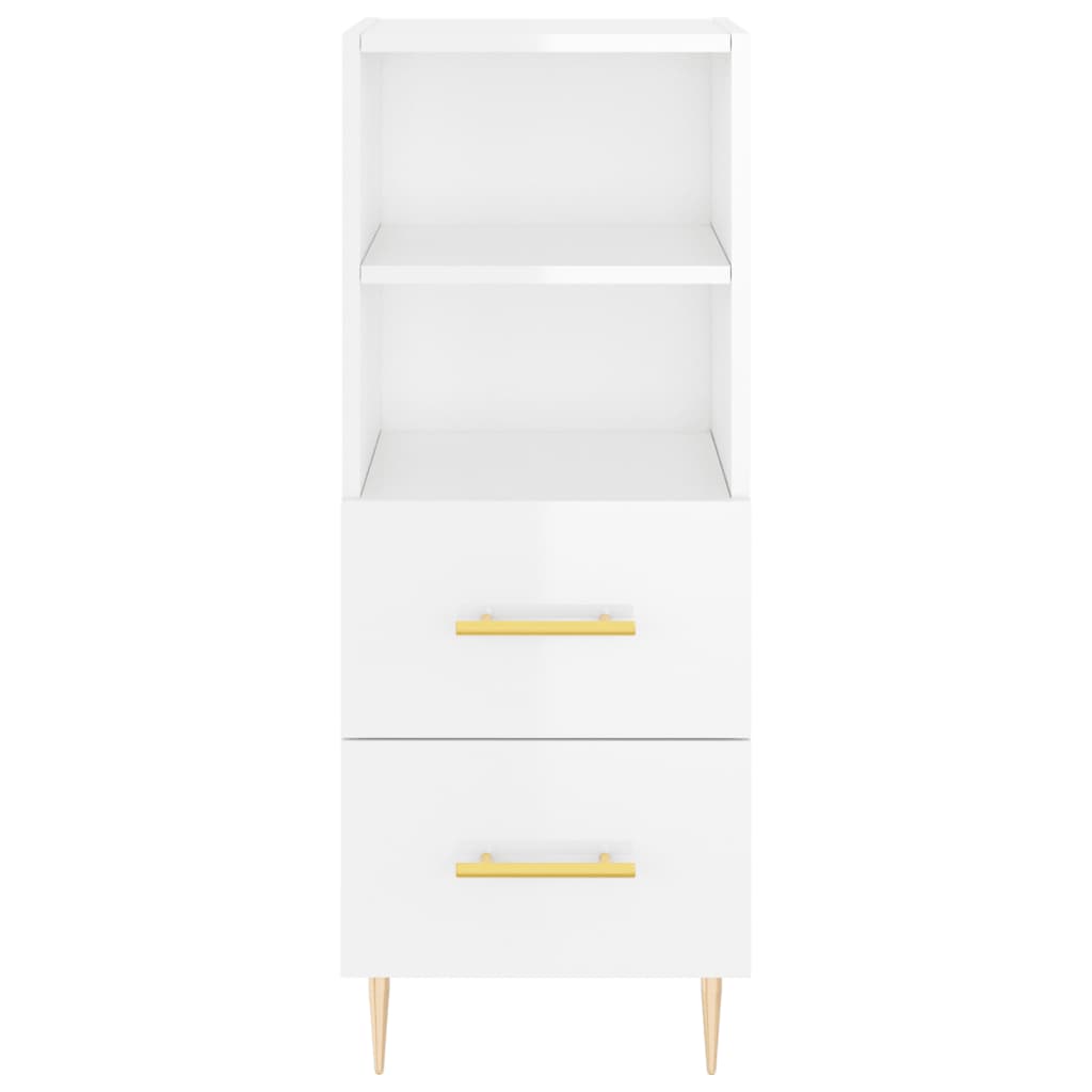 Credenza 34,5x34x180 cm in Legno Multistrato Bianco Lucido 3199291