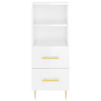 Credenza 34,5x34x180 cm in Legno Multistrato Bianco Lucido 3199291